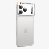 Folie camera pentru iPhone 18 Pro, Spigen Optik.tR EZ Fit Pro XL, Argintie
