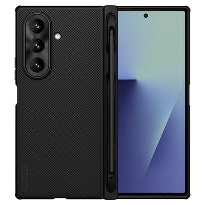 Husă pentru Samsung Galaxy Z Fold7, Nillkin Super Frosted Shield Fold Pen Holder, Neagră