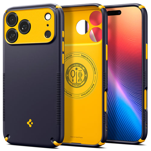 Husă pentru iPhone 17 Pro Max / iPhone 18 Pro Max, Spigen Caseology Nano Pop Hybrid MagSafe, Bleumarin