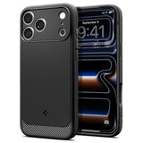 Husă pentru iPhone 17 Pro Max / iPhone 18 Pro Max, Spigen Rugged Armor MagSafe, Neagră mată
