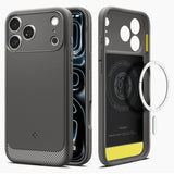 Husă pentru iPhone 17 Pro Max / iPhone 18 Pro Max, Spigen Rugged Armor MagSafe, Gri