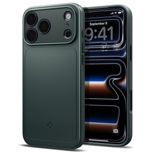 Husă pentru iPhone 17 Pro / iPhone 18 Pro, Spigen Thin Fit MagSafe, Verde închis