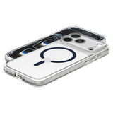 Husă pentru iPhone 17 Pro / iPhone 18 Pro, Spigen Ultra Hybrid MagSafe, Transparentă / Bleumarin
