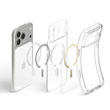 Husă pentru iPhone 17 Pro Max / iPhone 18 Pro Max, Spigen Ultra Hybrid MagSafe, Transparentă / Aurie