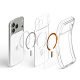 Husă pentru iPhone 17 Pro Max / iPhone 18 Pro Max, Spigen Ultra Hybrid MagSafe, Transparentă / Portocalie