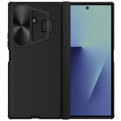 Husă pentru Samsung Galaxy Z Fold7, Nillkin CamShield Prop, cu capac metalic obiectiv, Neagră