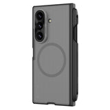 Husă pentru Samsung Galaxy Z Fold8 Ultra, Nillkin Super Frosted Shield Fold Magnetic Pen Holder, Transparentă Neagră