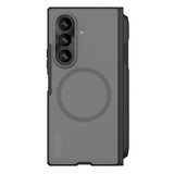 Husă pentru Samsung Galaxy Z Fold8 Ultra, Nillkin Super Frosted Shield Fold Magnetic Pen Holder, Transparentă Neagră