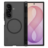 Husă pentru Samsung Galaxy Z Fold8 Ultra, Nillkin Super Frosted Shield Fold Magnetic Pen Holder, Transparentă Neagră