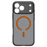 Husă pentru iPhone 17 Pro Max / iPhone 18 Pro Max, Spigen Ultra Hybrid MagSafe, Gri fumuriu cu portocaliu