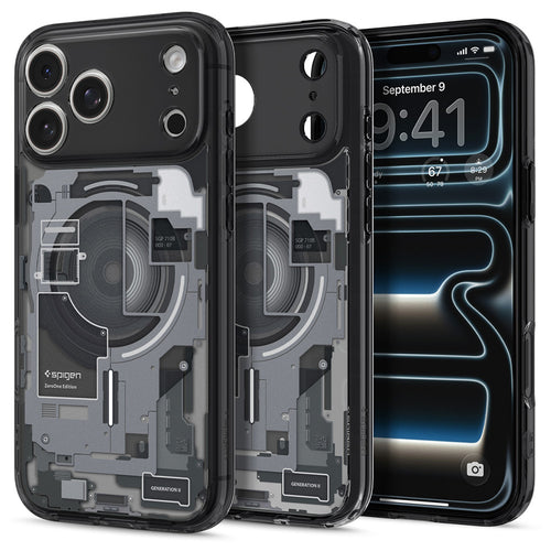 Husă pentru iPhone 17 Pro Max / iPhone 18 Pro Max, Spigen Ultra Hybrid MagSafe, Neagră/Transparentă