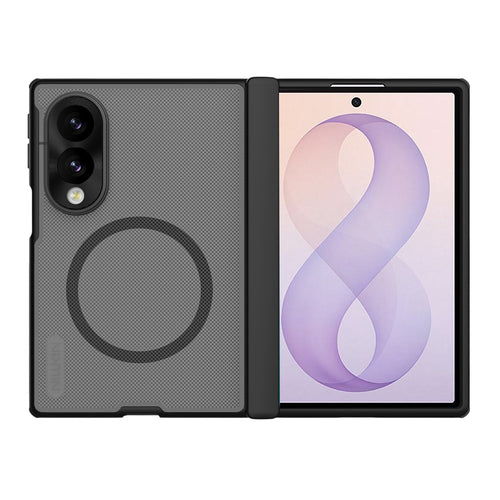 Husă pentru Samsung Galaxy Z Fold8, Nillkin Super Frosted Shield Fold Magnetic, Transparentă Neagră