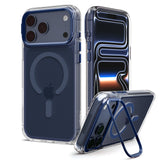 Husă pentru iPhone 17 Pro Max / iPhone 18 Pro Max, Spigen Ultra Hybrid Optik S MagSafe, Transparentă / Bleumarin