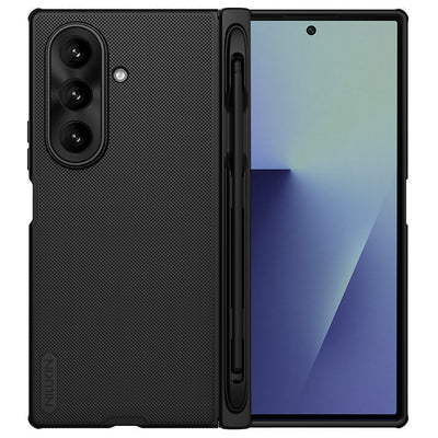 Husă pentru Samsung Galaxy Z Fold7, Nillkin Super Frosted Shield Fold Magnetic Pen Holder, Neagră