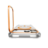 Husă pentru iPhone 17 Pro Max / iPhone 18 Pro Max, Spigen Ultra Hybrid Optik S MagSafe, Transparentă / Portocalie