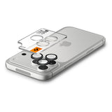 Folie camera pentru iPhone 18 Pro / iPhone 18 Pro Max, Spigen Optik.tR EZ Fit Pro, set 2 bucati, Gri inchis