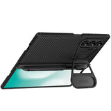 Husă pentru Samsung Galaxy Z Fold7, Nillkin CamShield Prop Magnetic, cu capac metalic obiectiv și suport S Pen, Neagră