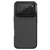 Husă pentru iPhone 17 Pro / iPhone 18 Pro, Nillkin CarboProp Magnetic, cu capac lentile transparent, Neagră