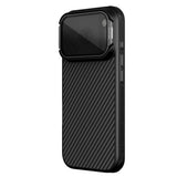 Husă pentru iPhone 17 Pro Max / iPhone 18 Pro Max, Nillkin CarboProp Magnetic, cu capac lentilă transparent, Neagră