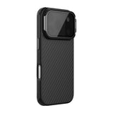 Husă pentru iPhone 17 Pro Max / iPhone 18 Pro Max, Nillkin CarboProp Magnetic, cu capac lentilă transparent, Neagră