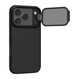 Husă pentru iPhone 17 Pro Max / iPhone 18 Pro Max, Nillkin CarboProp Magnetic, cu capac lentilă transparent, Neagră