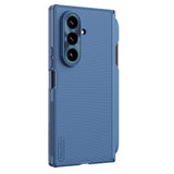 Husă pentru Samsung Galaxy Z Fold7, Nillkin Super Frosted Shield Fold Magnetic Pen Holder, Albastră