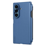 Husă pentru Samsung Galaxy Z Fold7, Nillkin Super Frosted Shield Fold Magnetic Pen Holder, Albastră