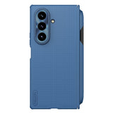 Husă pentru Samsung Galaxy Z Fold7, Nillkin Super Frosted Shield Fold Magnetic Pen Holder, Albastră