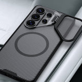 Husă pentru Samsung Galaxy S26 Ultra, Nillkin CamShield Prop Magnetic, Neagră transparentă