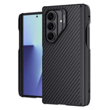 Husă pentru Samsung Galaxy Z Fold7, Nillkin Synthetic Fiber Pro Magnetic with S Pen, Neagră