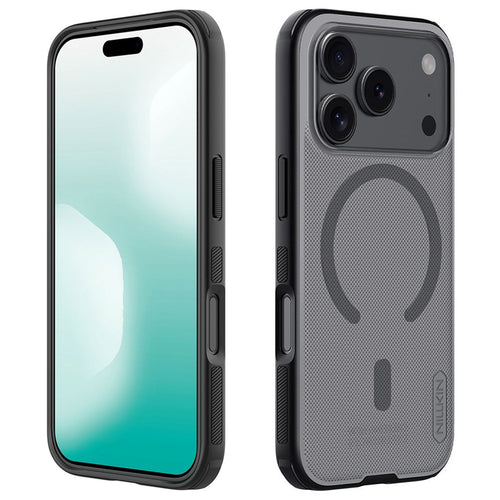 Husă pentru iPhone 17 Pro / iPhone 18 Pro, Nillkin Super Frosted Shield Pro Magnetic, Negru transparent