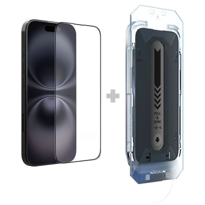 Folie telefon pentru iPhone 16, Nillkin CP+Pro Anti-Explosion with Applicator, Neagra