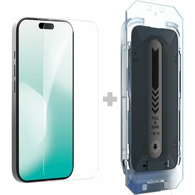 Folie de sticlă pentru iPhone 17 Pro / iPhone 18 Pro, Nillkin H+ Pro Anti-Explosion, cu aplicator, Transparentă