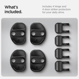 Organizator Auto pentru Tesla Model 3/Y, Spigen ACP07123, 4 Pack, cu balamale, rezistent la intemperii, Negru