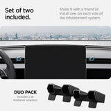 Odorizant Auto Spigen ACP10164, 2 Pack, pentru Tesla Model 3 Highland / Model Y Juniper, cu Adeziv, Negru