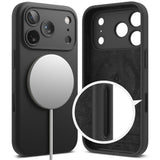 Husă pentru iPhone 18 Pro Max, Ringke Silicone MagSafe, Neagră