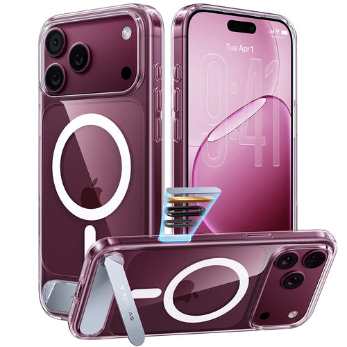 Husă pentru iPhone 17 Pro / iPhone 18 Pro, Torras Ostand L1 Guardian, Transparentă