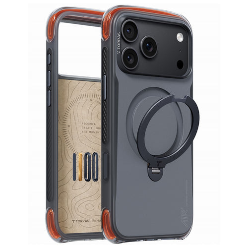 Husă pentru iPhone 17 Pro / iPhone 18 Pro, Torras Ostand Q3 Air Pro, Neagră