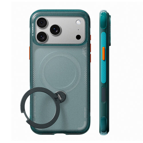 Husă pentru iPhone 17 Pro / iPhone 18 Pro, Torras Ostand Q3 Air Series, Verde