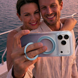 Husă pentru iPhone 17 Pro / iPhone 18 Pro, Torras Ostand O3 Air Gradient, Mov-portocaliu