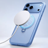 Husă pentru iPhone 17 Pro / iPhone 18 Pro, Torras Ostand Spin Series, Albastră