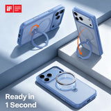Husă pentru iPhone 17 Pro / iPhone 18 Pro, Torras Ostand Spin Series, Albastră