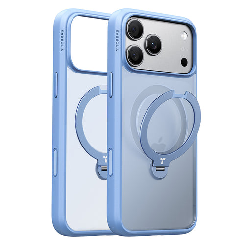 Husă pentru iPhone 17 Pro Max / iPhone 18 Pro Max, Torras Ostand Spin Series, Albastră