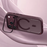 Husă pentru iPhone 17 Pro / iPhone 18 Pro, Blueo Frosted Heat Dissipation Stand MagSafe, Neagră
