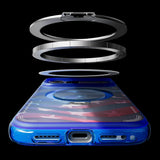 Husă pentru iPhone 17 Pro Max / iPhone 18 Pro Max, Torras Ostand Spin Air Football Series, Albastră