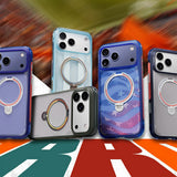 Husă pentru iPhone 17 Pro Max / iPhone 18 Pro Max, Torras Ostand Spin Air Football Series, Albastră