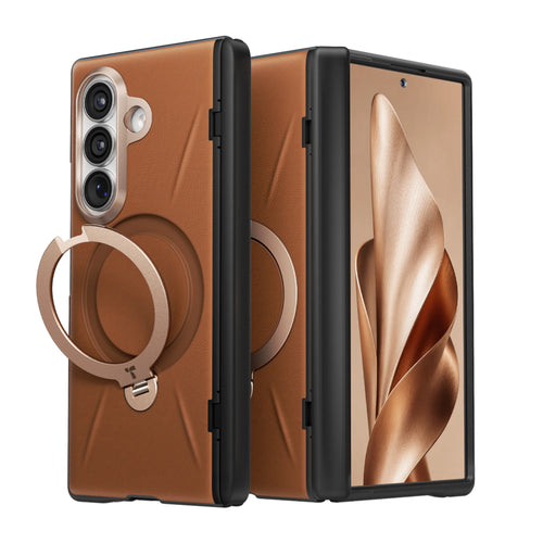 Husă pentru Samsung Galaxy Z Fold8 Ultra, Torras QPRO Leather Series, Maro