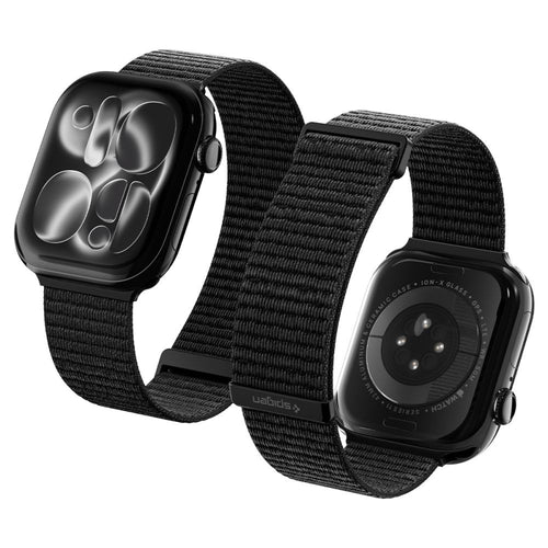 Curea smartwatch pentru Apple Watch 44mm/45mm/46mm/49mm, Spigen Band WBF01, Neagra