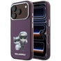 Husă pentru iPhone 17 Pro / iPhone 18 Pro, Karl Lagerfeld Hardcase MagSafe IML KC Bodies Sketch Print, Bordo