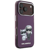 Husă pentru iPhone 17 Pro / iPhone 18 Pro, Karl Lagerfeld Hardcase MagSafe IML KC Bodies Sketch Print, Bordo